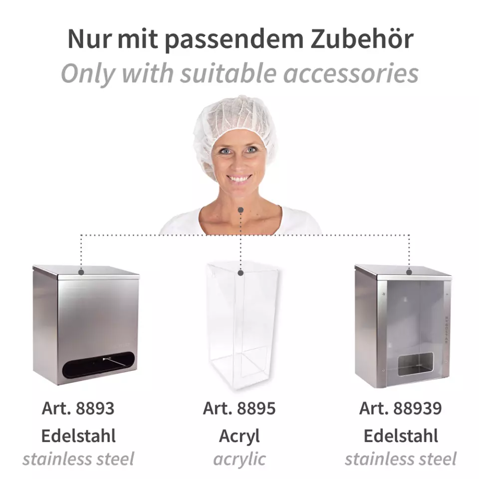 HygoStar 1220, Viscose Bouffant Caps, Perforated, ø 53 cm, White, image 8, gallery thumbnail