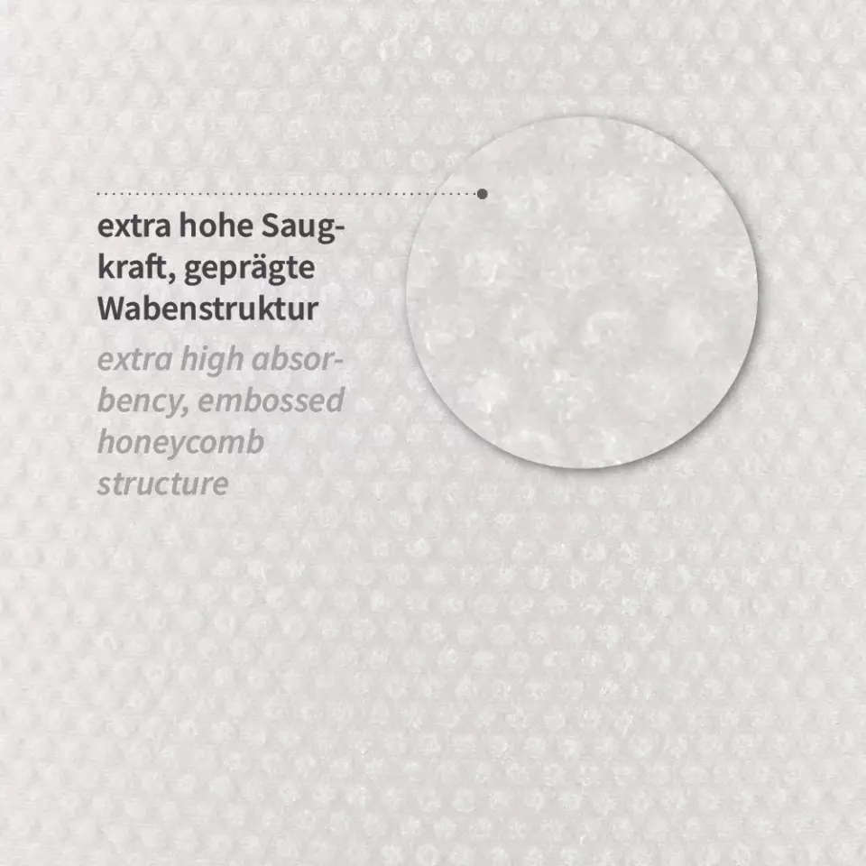 HygoClean 317510, Spunlace Cleaning Cloths, Pleated, White, image 3, gallery thumbnail