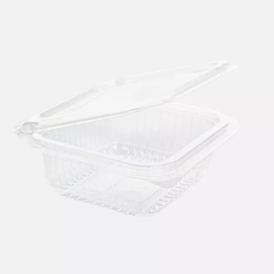 Franz Mensch 423900, Organic PLA Deli & Salad Bowls with Hinged Lids, 250 ml, Rectangular, image 1, gallery thumbnail