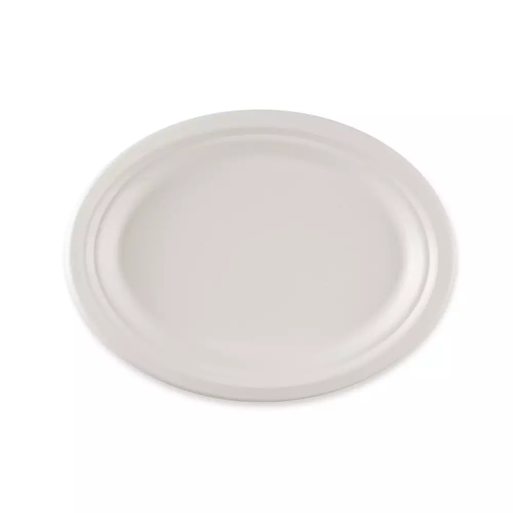 NATUREStar 41027, Oval Bagasse Plates, 265 x 200 mm