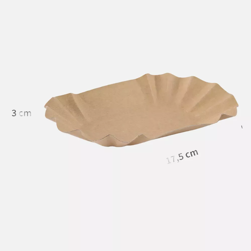 Franz Mensch 415155, Oval Kraft Paper Trays, 105 x 175 x 30 mm, FSC®-mix, image 3