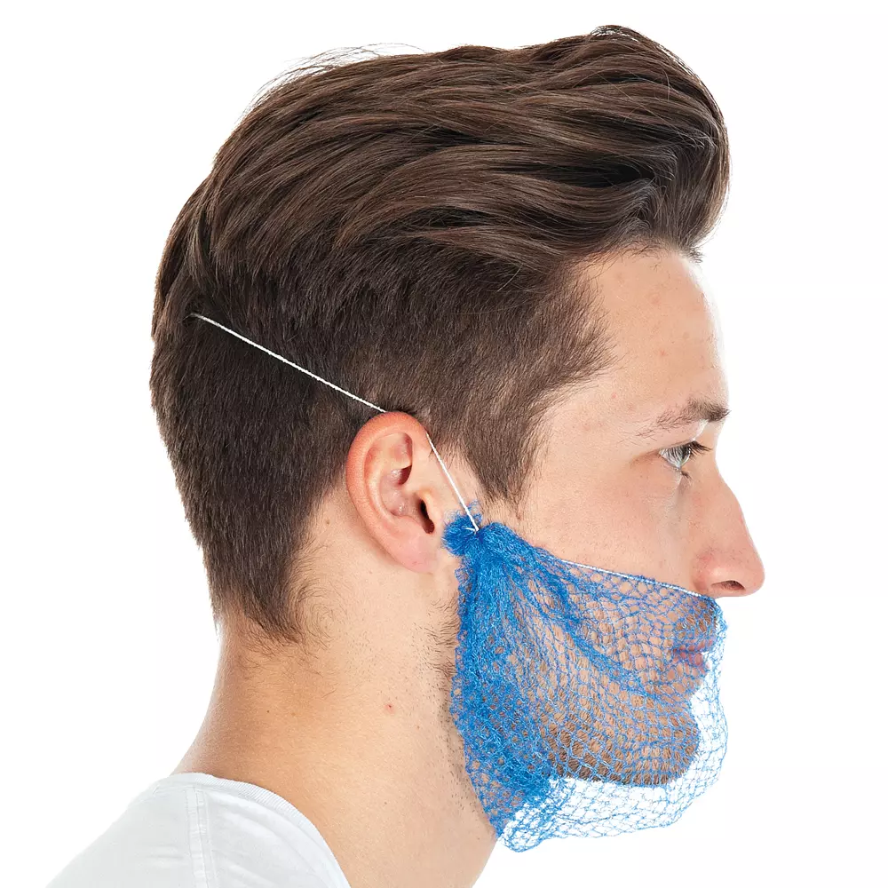 Hygostar 85449, Detectable Nylon Beard Cover, Blue, image 3