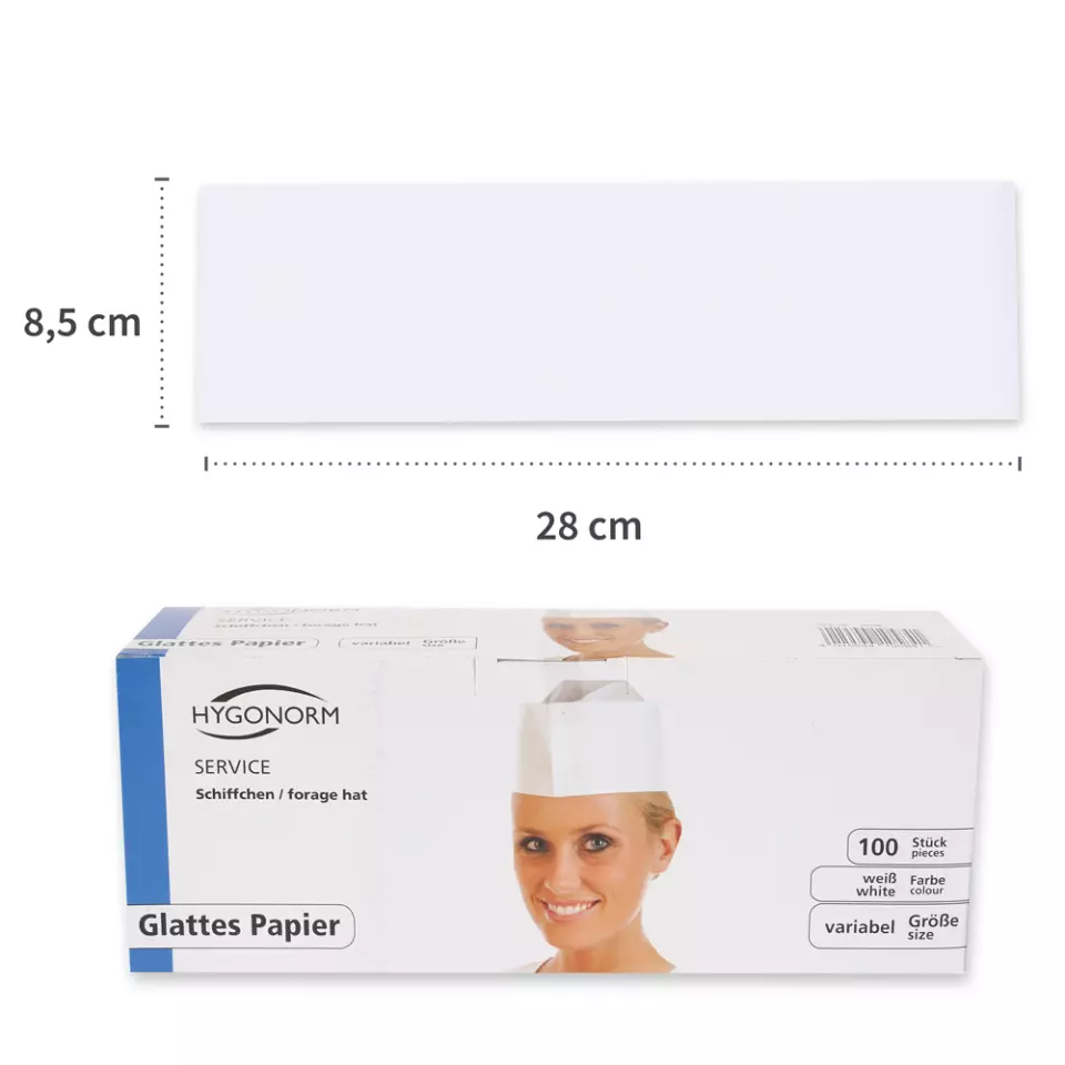 HygoNorm 1058, Service Paper Forage Hats, White, image 3, gallery thumbnail