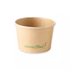 NATUREStar 416235, Organic Minestrone Kraft Paper/PLA Soup Cups, 200 ml, ø 97 mm, 60 mm