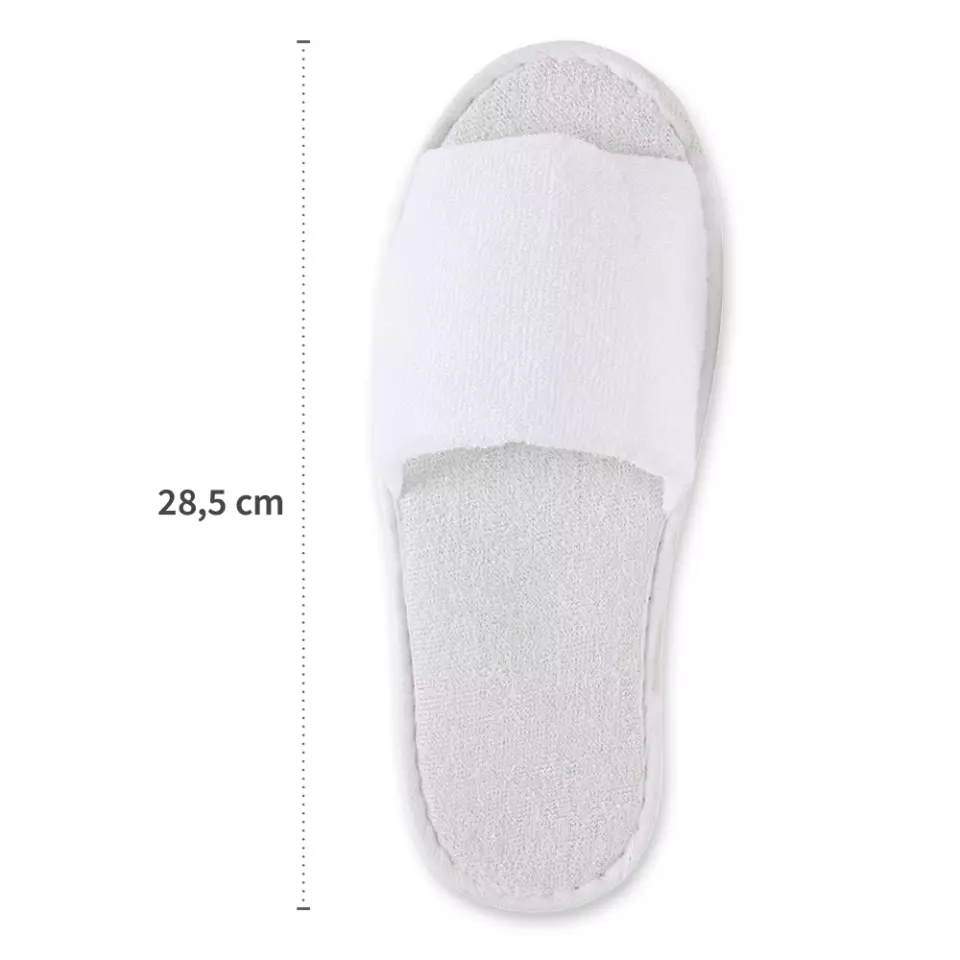 HygoNorm 5551, Classic Polyester Slippers, Open, White, image 3, gallery thumbnail