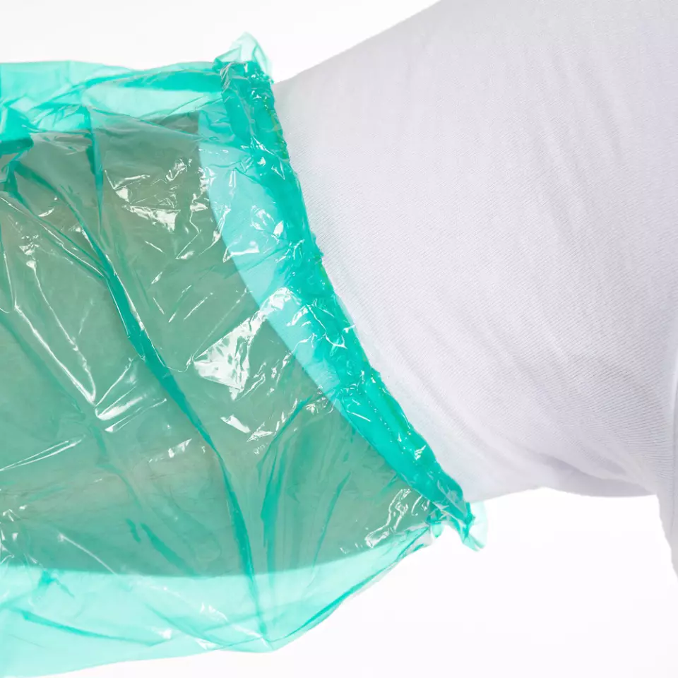 Hygostar 2621, Softline Long Plus LDPE Gloves, Green, image 4, gallery thumbnail
