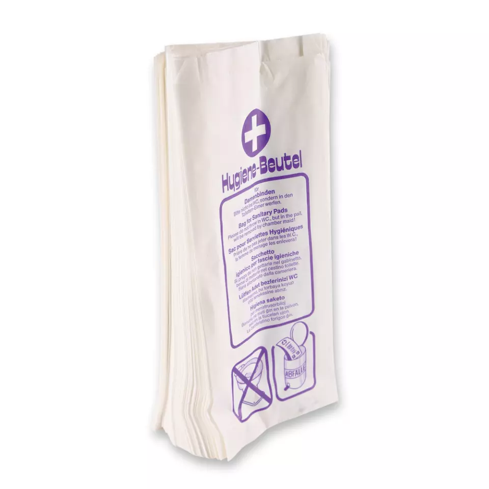 HygoStar 32288, Recycled Paper Hygiene Bag, White, image 2, gallery thumbnail