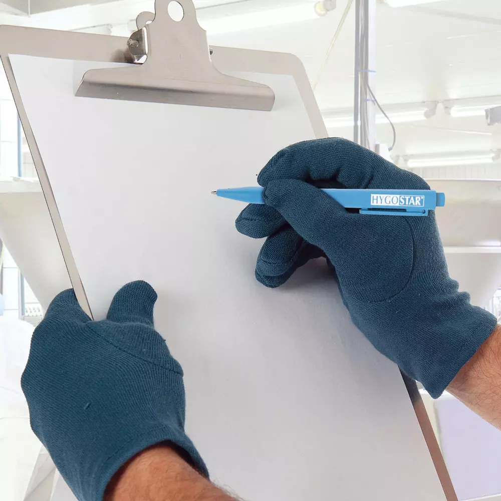 HygoStar 85563, Retractible Detectable Plastic Pen Clip, Blue, image 5