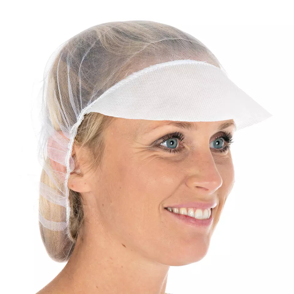 HygoStar 1241, Micromesh Nylon Peaked Bouffant Caps, ø 50 cm, White, image 2, gallery thumbnail