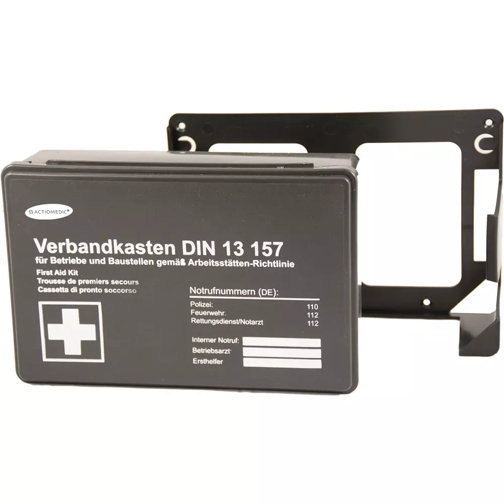 Franz Mensch 50030, First Aid Kit, Black, DIN 13157