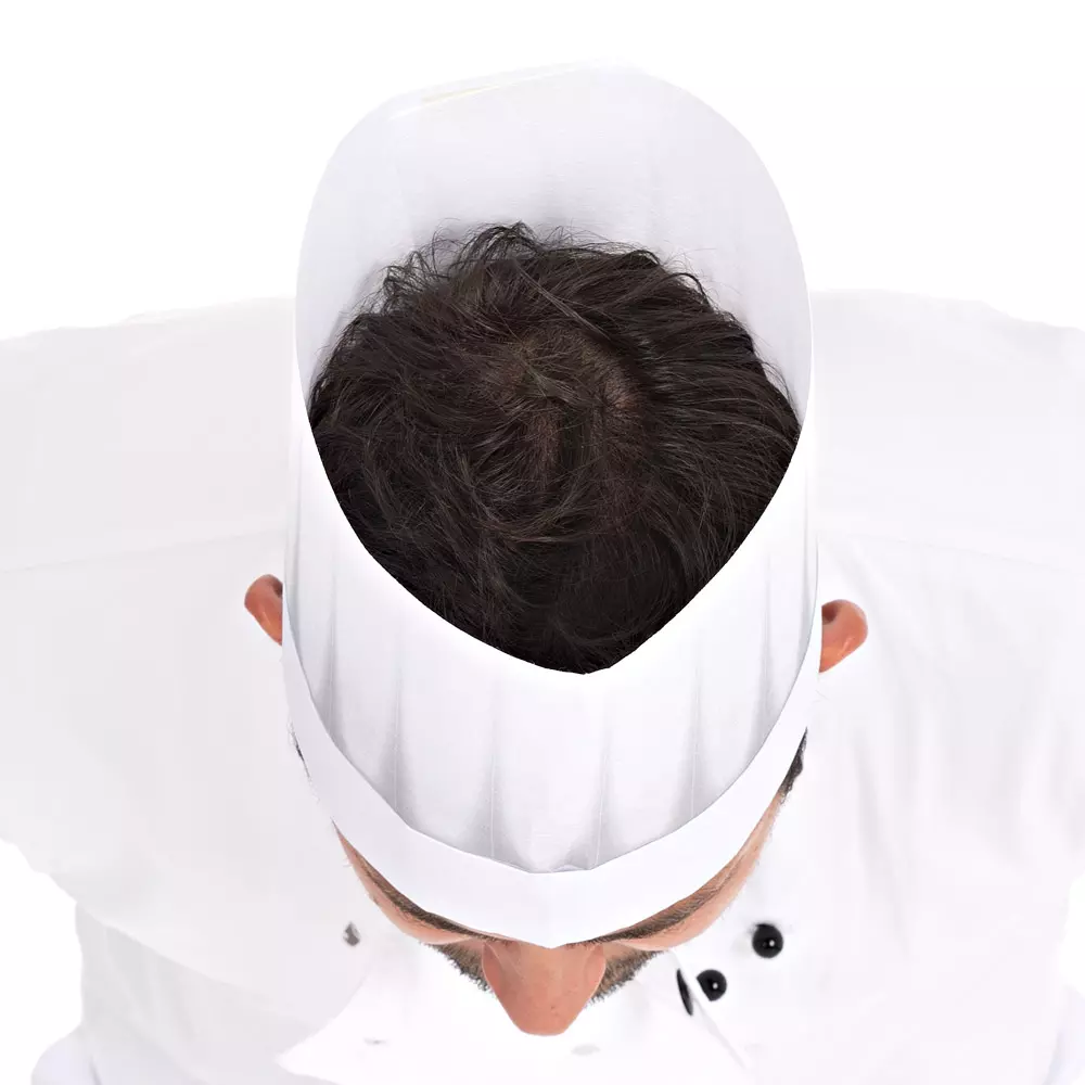 HygoStar 0970, Europa Extra Viscose Chef's Hat, 22 cm, White, Exposed, image 5
