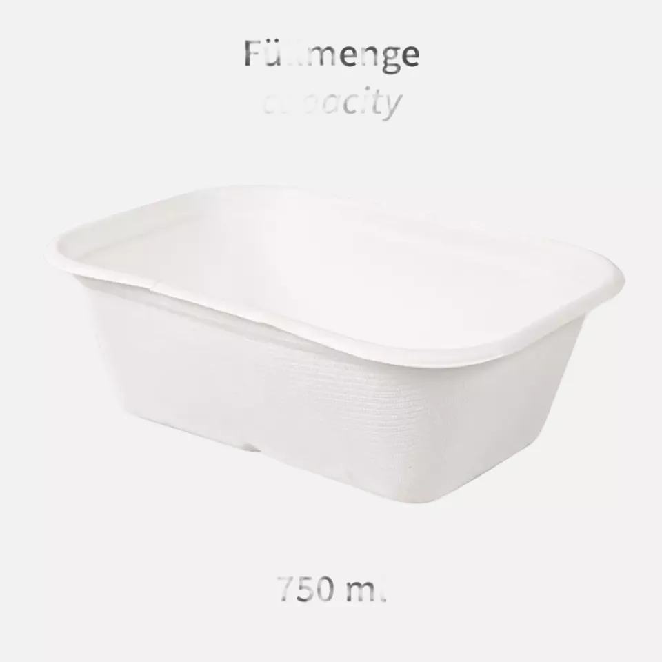 NATUREStar 41147, Casa Bagasse Organic Trays, 175 x 120 x 60 mm, 750 ml, image 2, gallery thumbnail
