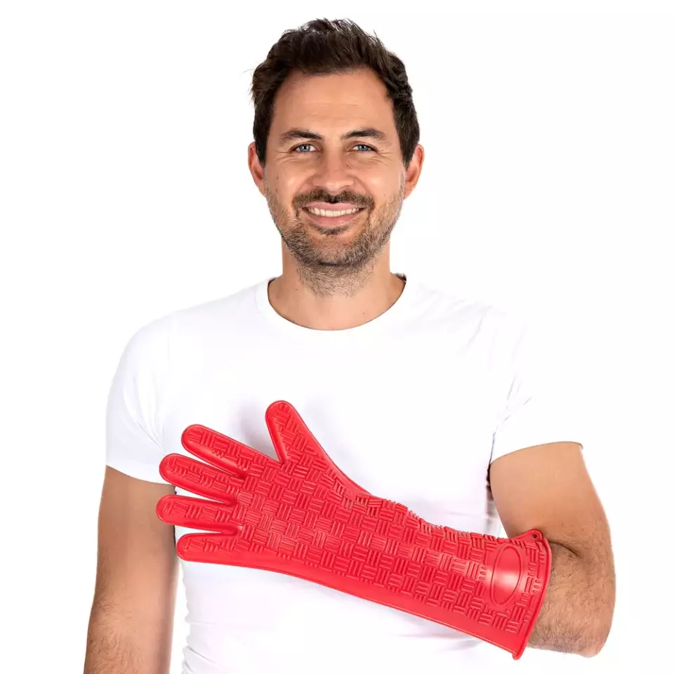 HygoStar 33217, Heatblocker Silikon-Ofenhandschuhe, 43 cm, Rot, image 2, gallery thumbnail