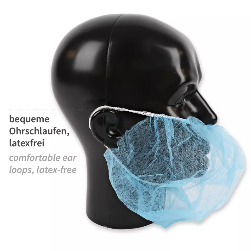 Hygostar 292206, PP Beard Cover with Earloops, Large, image 8, gallery thumbnail