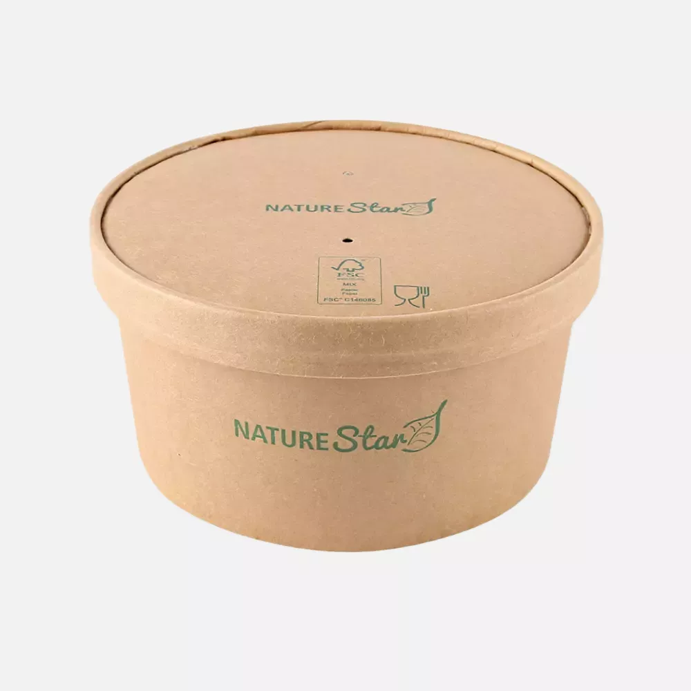 NATUREStar 417100, Caesar Organic Kraft Paper/PE Salad Bowls, 1000 ml, Ø 150 mm, FSC®-mix, image 5