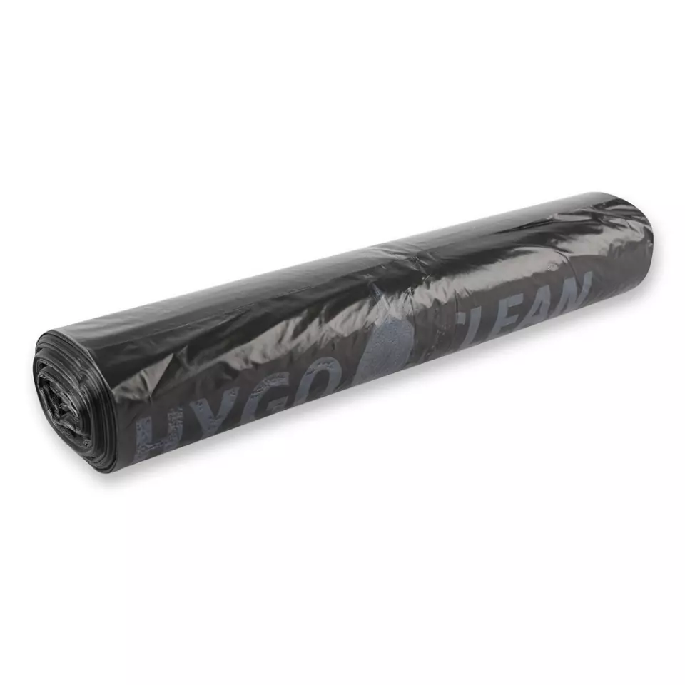HygoClean 32303, Eco LDPE Waste Bags, 120 l, Black, Roll