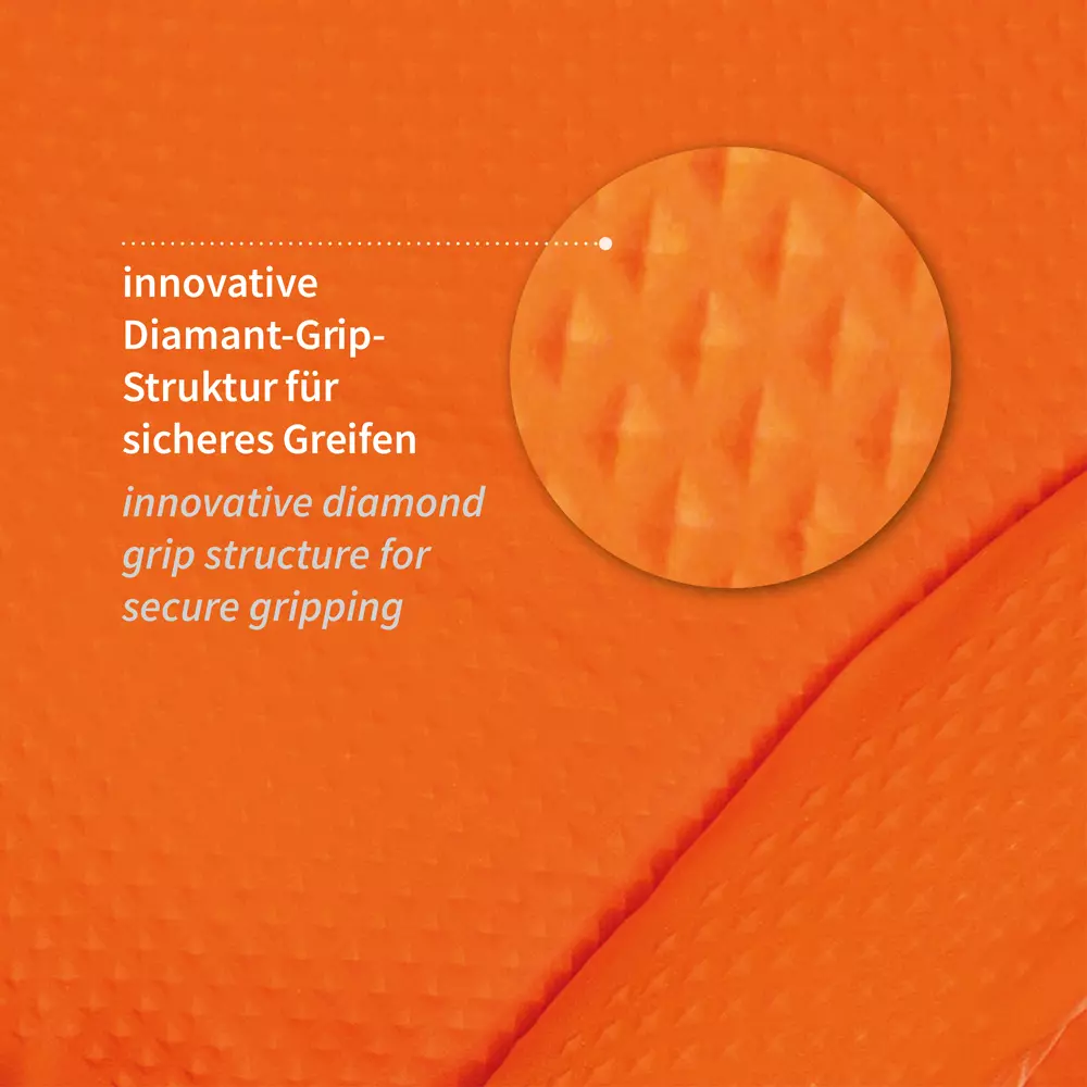 HygoStar 270755, Diamond Grip Nitrile Gloves, Powder-Free, image 2