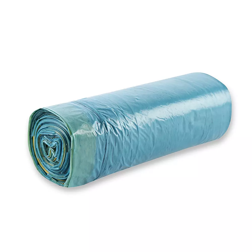 HygoClean 32454, Eco Drawstring LDPE Garbage Bags, 60 l, Blue, Roll, image 1