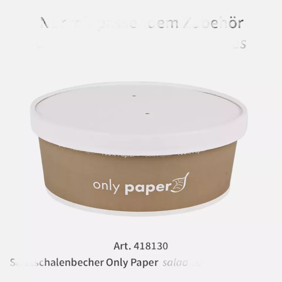 NATUREStar 418118, Organic Paperboard Lids for Salad Bowls, ø 185 mm, image 3, gallery thumbnail