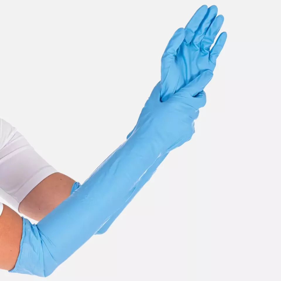 HygoStar 270032, Extra Safe Superlong Nitrile Gloves, Powder-free, image 1, gallery thumbnail