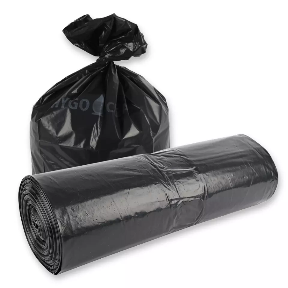 HygoClean 32445, LDPE Waste Bags, 160 l, Black, Roll