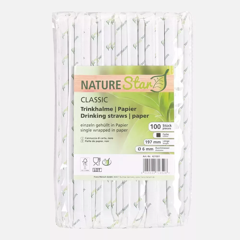 NATUREStar 421001, Classic Paper Straws, Organic, FSC®-mix, image 1