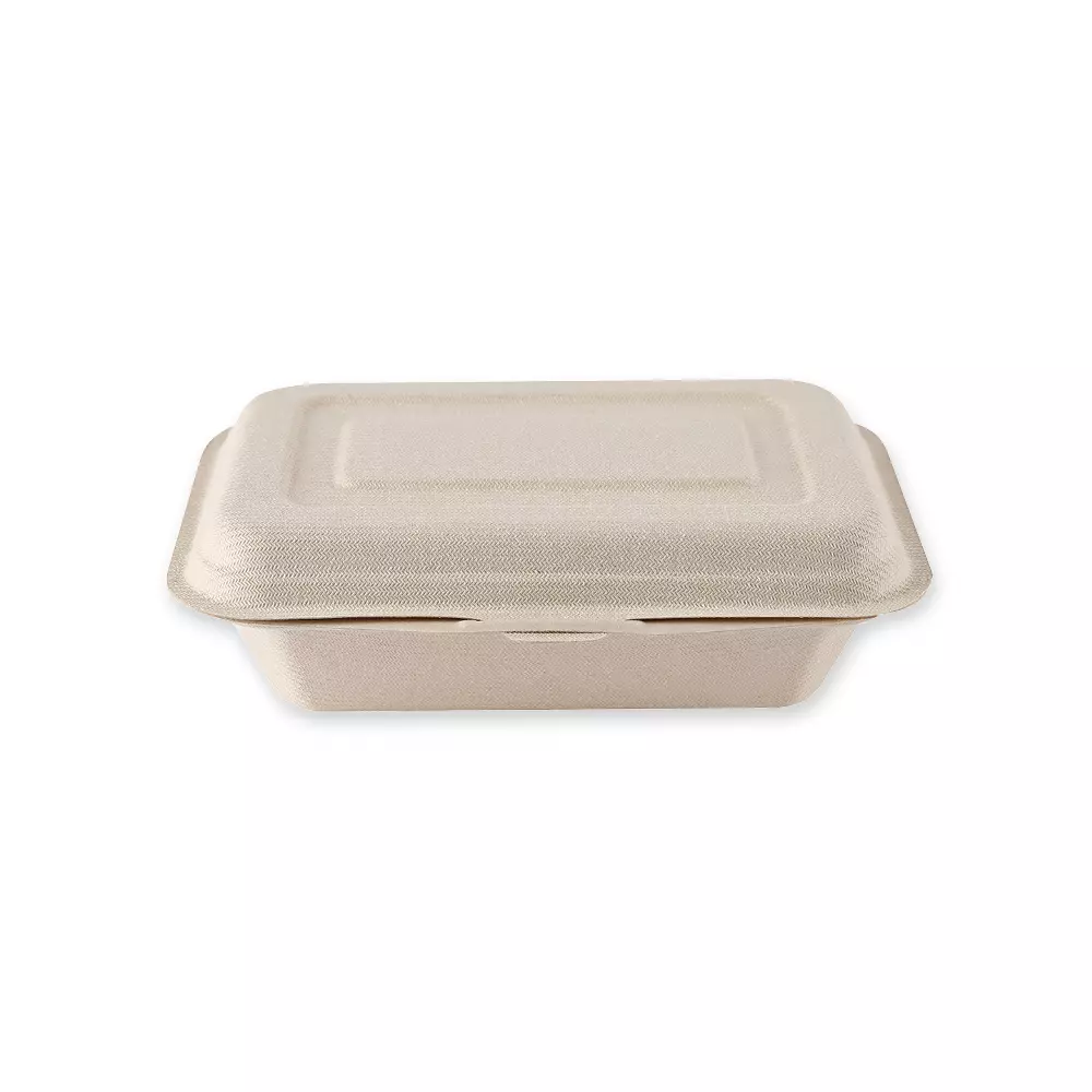 NATUREStar 412175, Organic Bagasse Menu Boxes with Hinged Lid, image 3