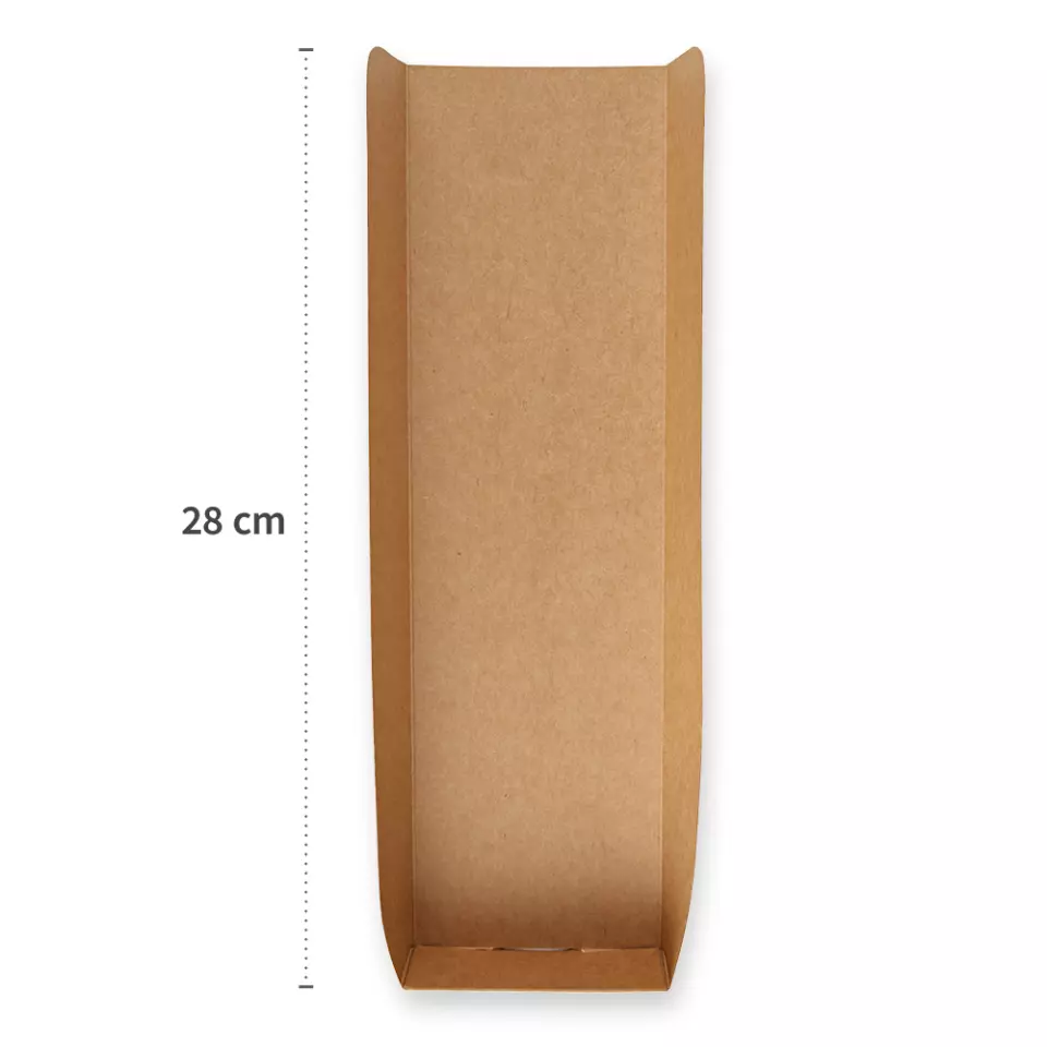 NATUREStar 417028, Organic Kraft Paper/PE Hot Dog Trays, 280 x 80 x 30 mm, FSC®-Mix, image 4, gallery thumbnail