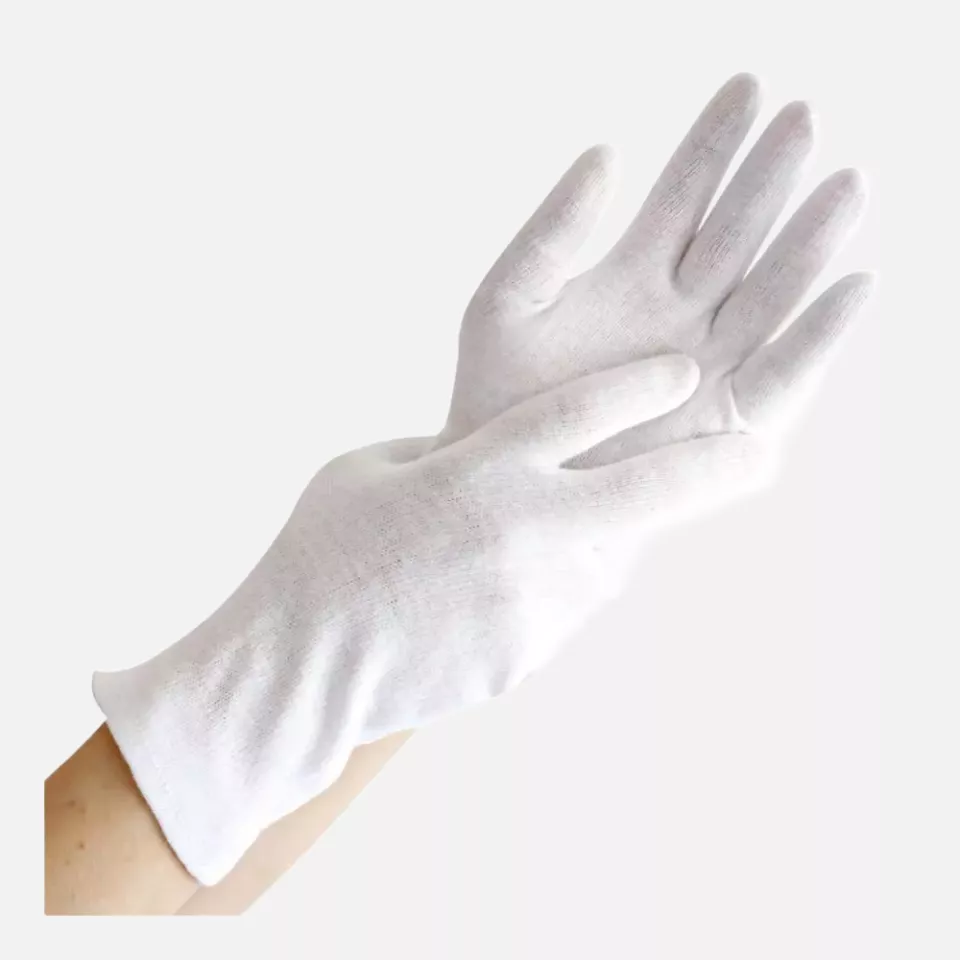 HygoNorm 2724, Blanc Light Cotton Gloves, image 1, gallery thumbnail