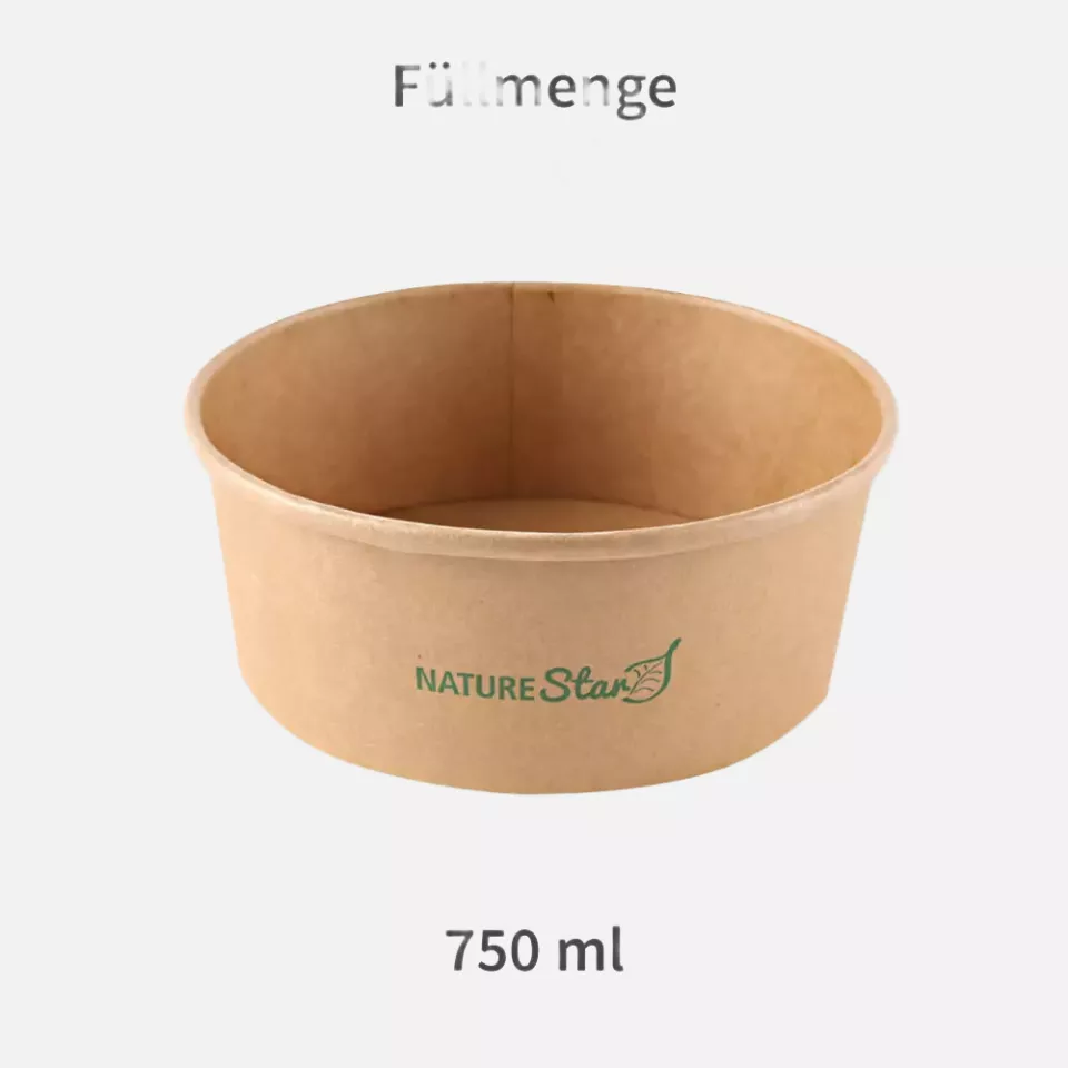 NATUREStar 417175, Caesar Organic Salad Bowls, 750 ml, Ø 150 mm, Kraft Paper/PE, FSC®-mix, image 3, gallery thumbnail
