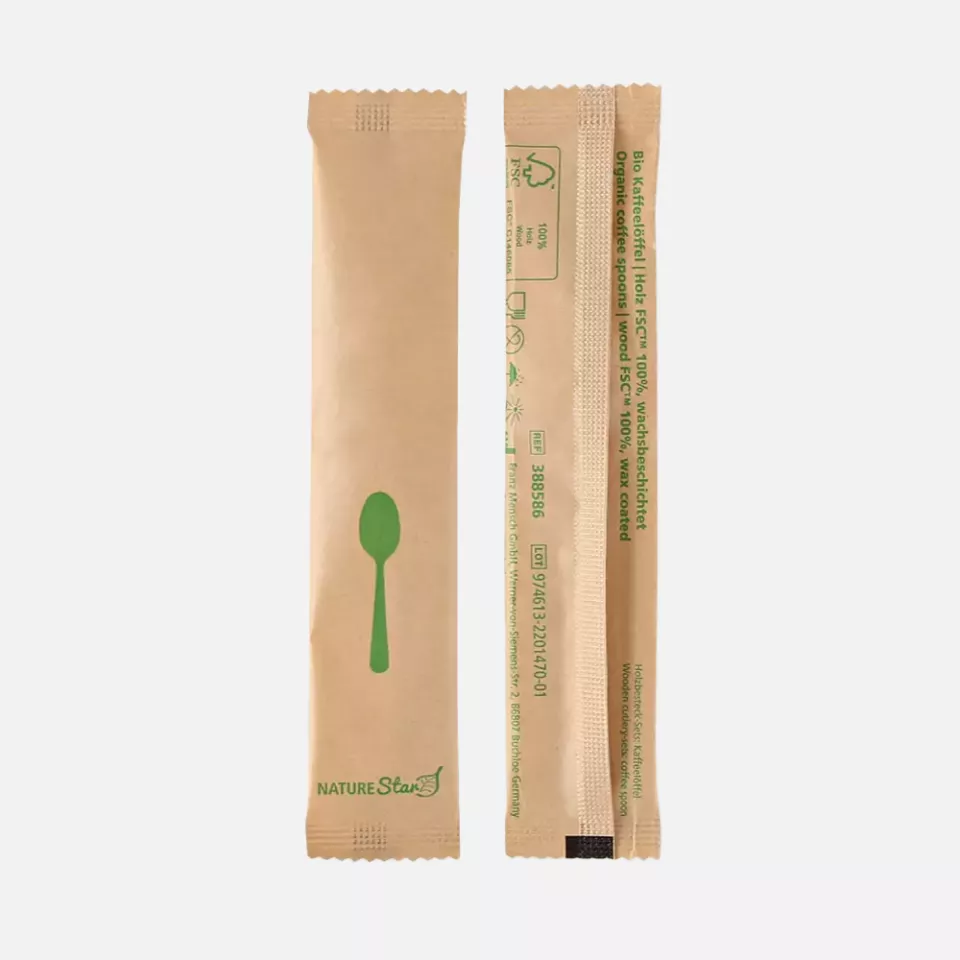 NATUREStar 388586, Organic Coffee Spoons, 110 mm, FSC® 100%, Wax Coated, image 4, gallery thumbnail