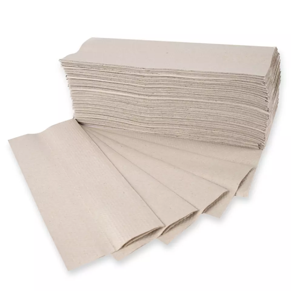 HygoClean 30400, Recycled Paper Hand Towels, 1-ply, C-fold, Natural