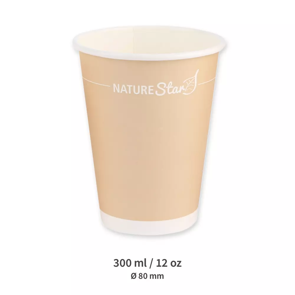 NATUREStar 4038123, Organic Paperboard Coffee Cups, 300 ml / 12 oz, ø 80 mm