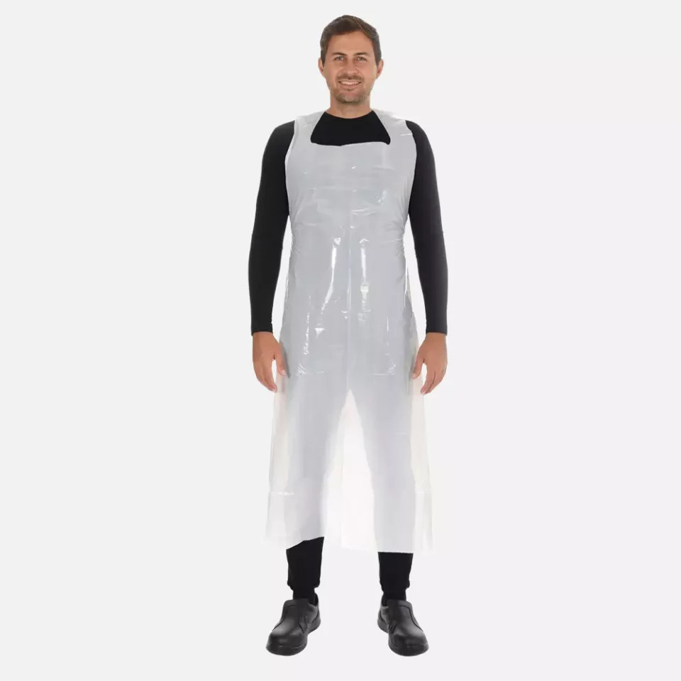 HygoStar 23496, Disposable LDPE Aprons, Blocked, 25 my, image 1, gallery thumbnail