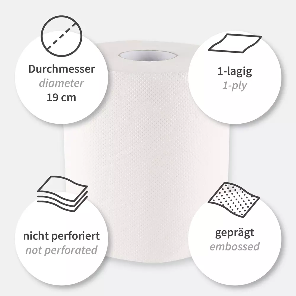 HygoClean 30410, 1-lagige Zellstoff-Papierhandtuchrollen mit Innenabwicklung, Hochweiß, image 4