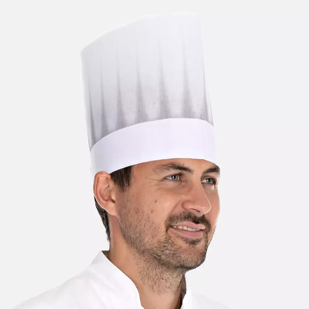 HygoStar 0970, Europa Extra Viscose Chef's Hat, 22 cm, White, Exposed, image 2