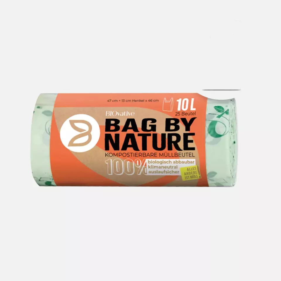 Franz Mensch 32292, Biologisch abbaubare Müllbeutel, 10 l, mit Henkel, Rolle, image 1, gallery thumbnail