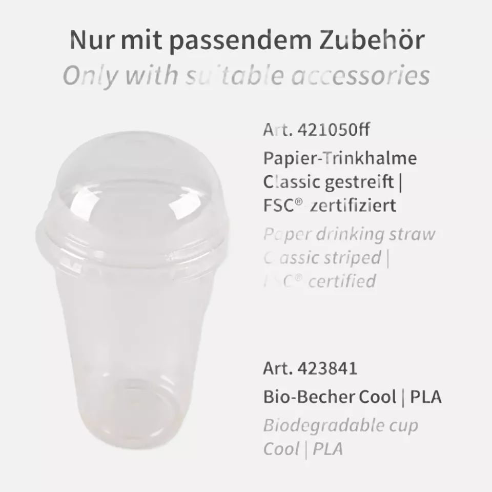 NATUREStar 423861, PLA Lids for Cold Beverage Cups, with Straw Slot, ø 85 mm, image 6, gallery thumbnail