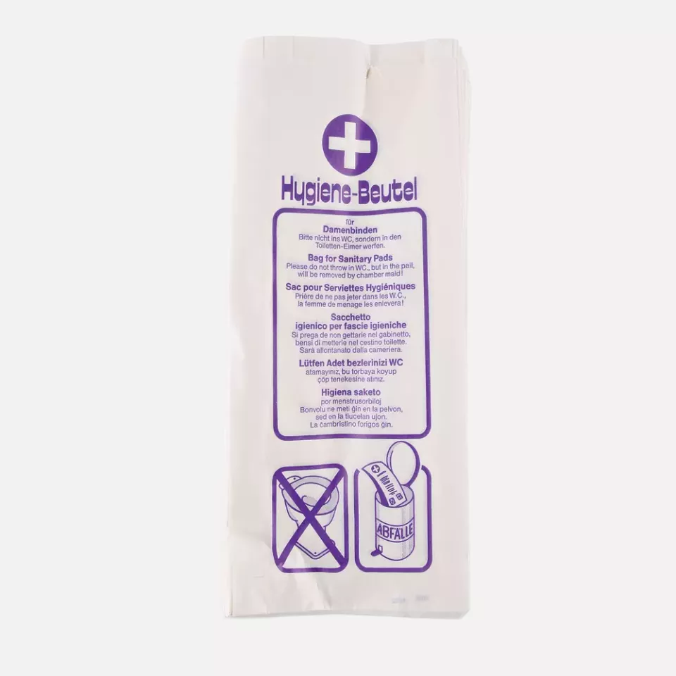 HygoStar 32288, Recycled Paper Hygiene Bag, White, image 1, gallery thumbnail