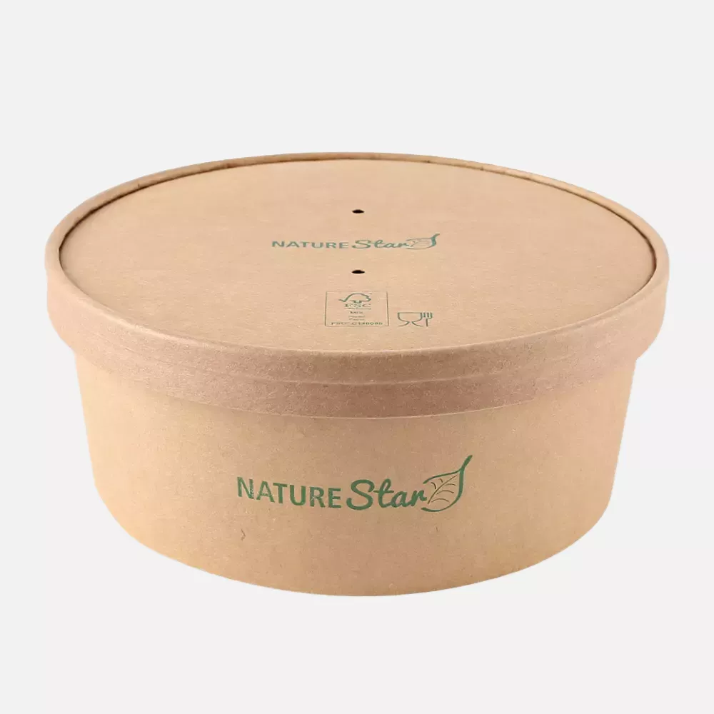NATUREStar 417130, Caesar Organic Kraft Paper/PE Salad Bowls, 1300 ml, Ø 185 mm, FSC®-mix, image 5