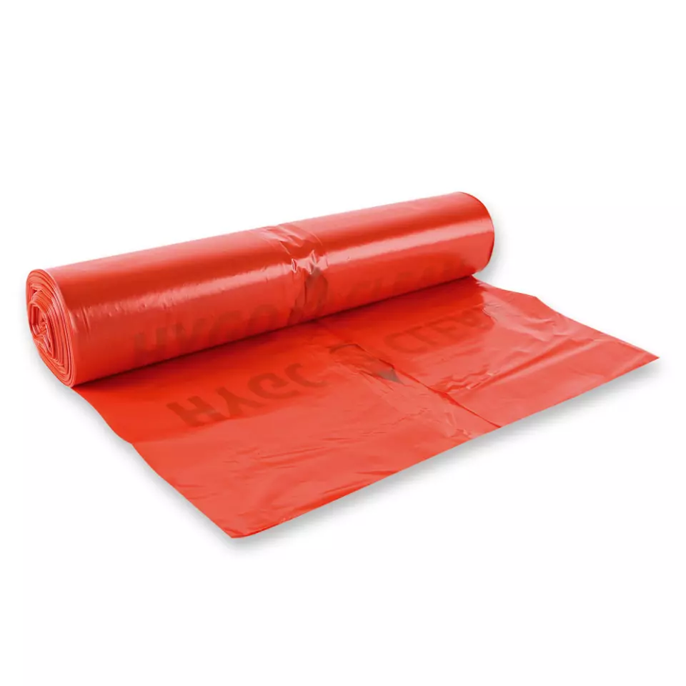 HygoClean 32555, Light LDPE Waste Bags, 120 l, Red, Roll, image 2, gallery thumbnail