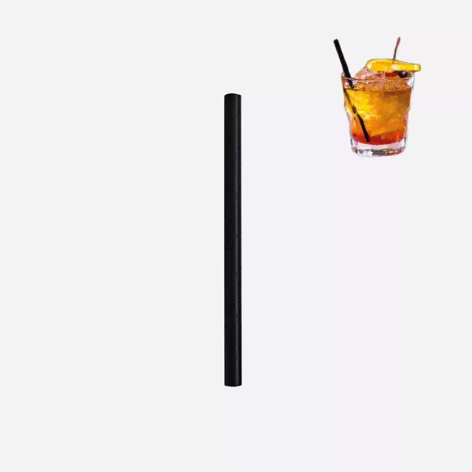 NATUREStar 421300, Cocktail Organic Paper Straws, FSC®-mix, ø 8 mm, 130 mm, Black, image 2, gallery thumbnail