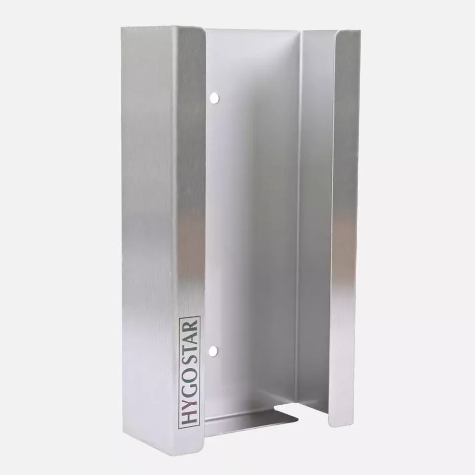 HygoStar 889411, Power Grip Glove Dispenser, Stainless Steel, image 1, gallery thumbnail