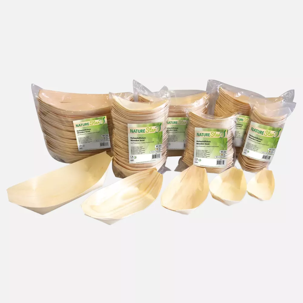 NATUREStar 38836, Organic Wooden Fingerfood Boat, 225 x 125 mm, image 4