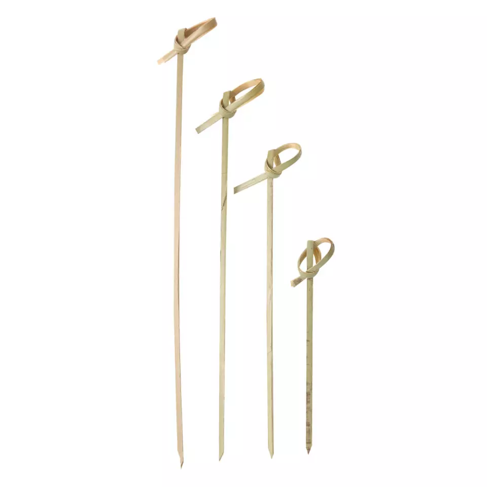 NATUREStar 38966, Organic Loop Bamboo Fingerfood Skewers, 90 mm, Natural, image 1, gallery thumbnail