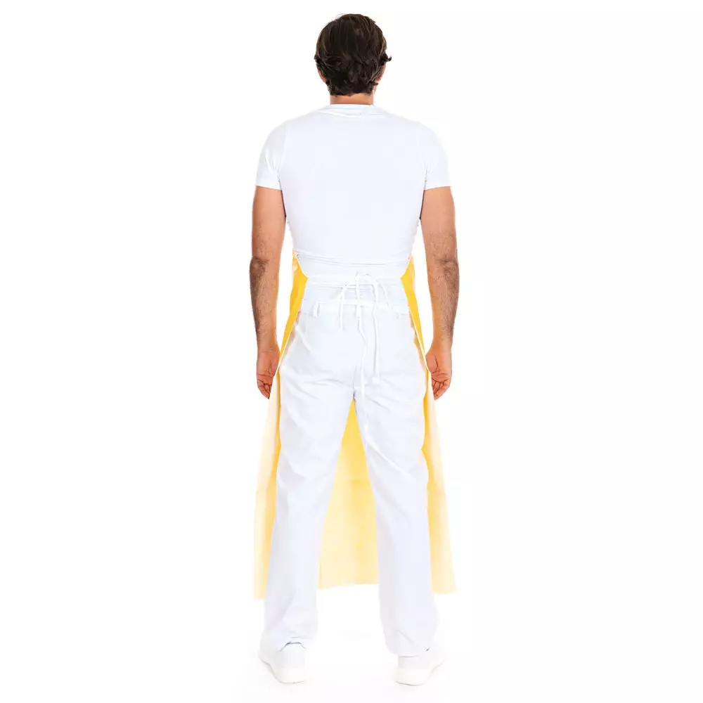 HygoStar 20190, PE Coated SMS Bib Aprons, 134 x 70 cm, Yellow, image 2