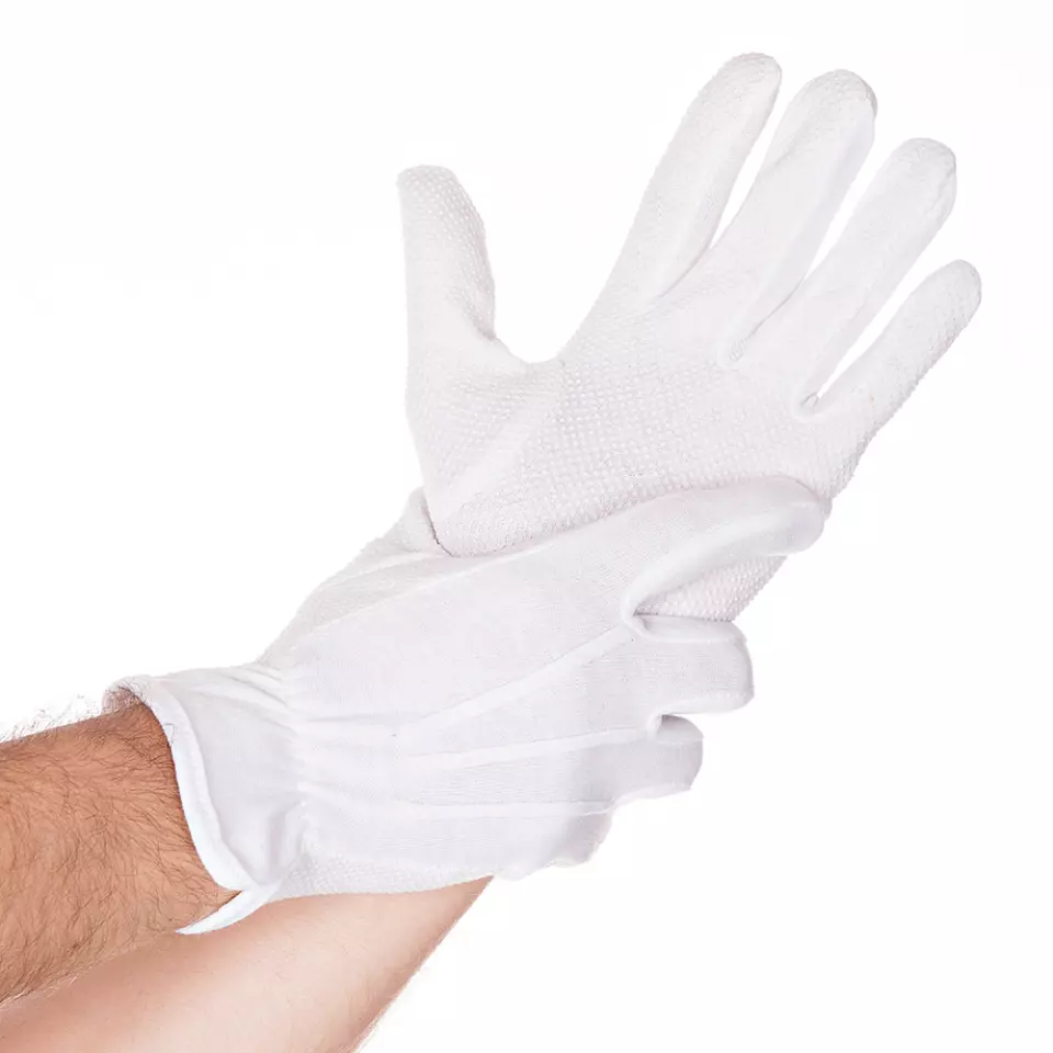 HygoStar 27145, Tricot Grip Cotton Gloves, image 2, gallery thumbnail