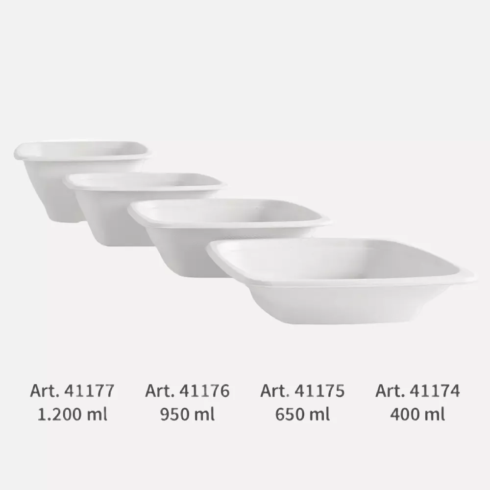 NATUREStar 41176, Square Organic Bagasse Trays, 180 x 70 mm, 950 ml, image 4