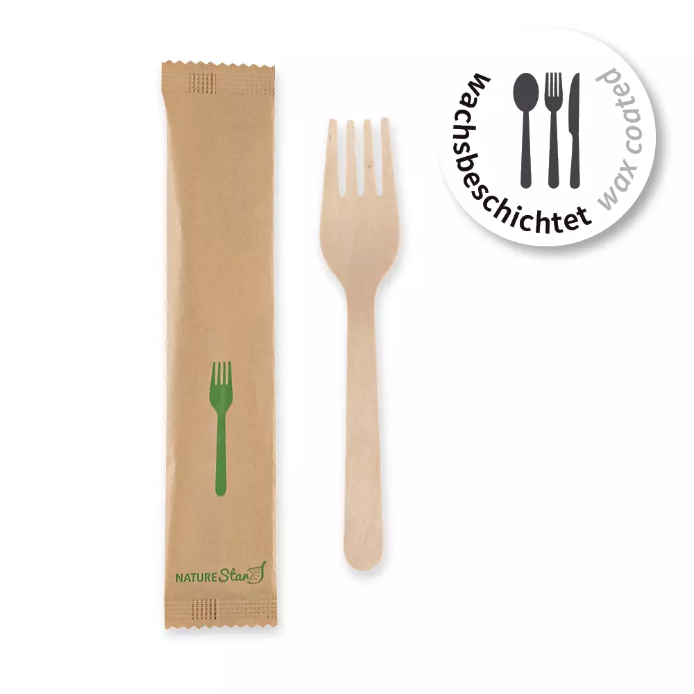 NATUREStar 388516, Wood Cake Forks, 115 mm, FSC® 100%, Wax Coated, image 1