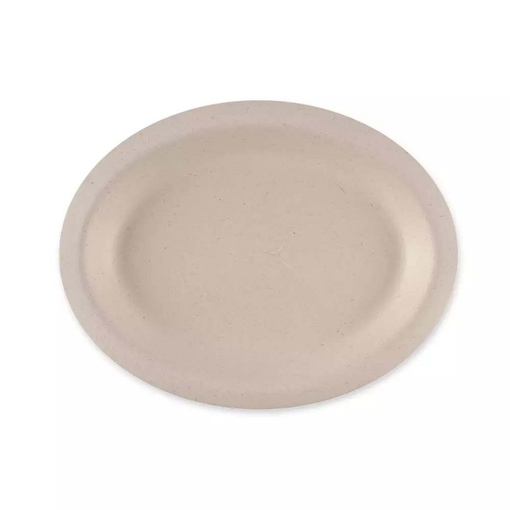 NATUREStar 410275, Oval Bagasse Plates, 260 x 200 mm